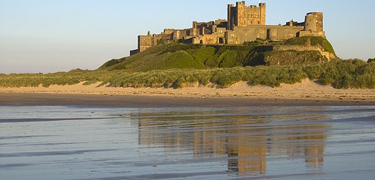 Northumberland Coast Path Veiws of Bamburgh Castle