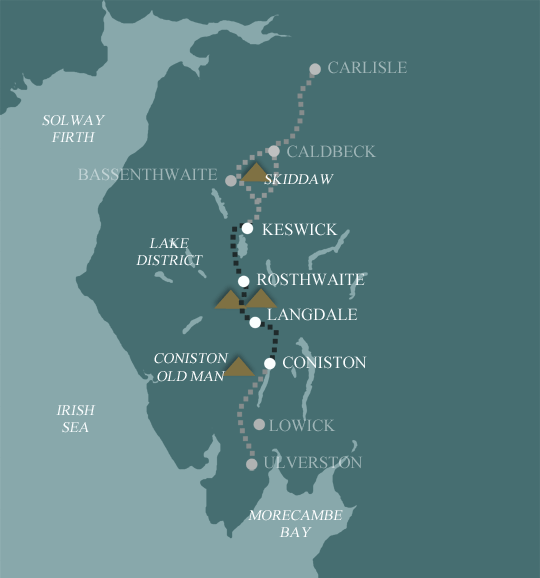 Cumbria Way Map - Best of teh Cumbria Way