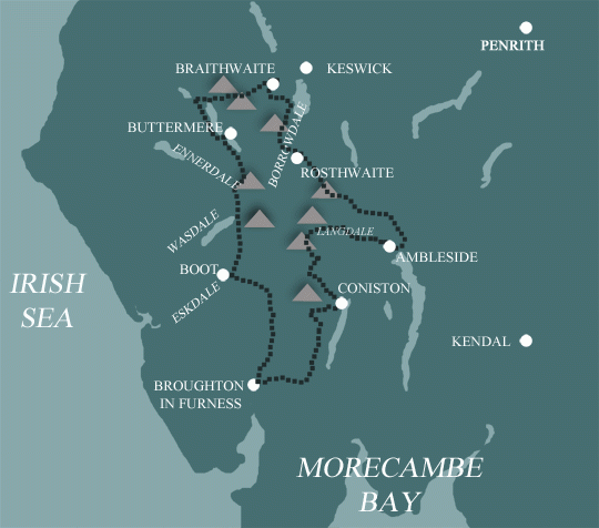 Inn Way to the Lake District Map