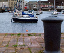 WHitehaven harbour at the start of the sea to sea